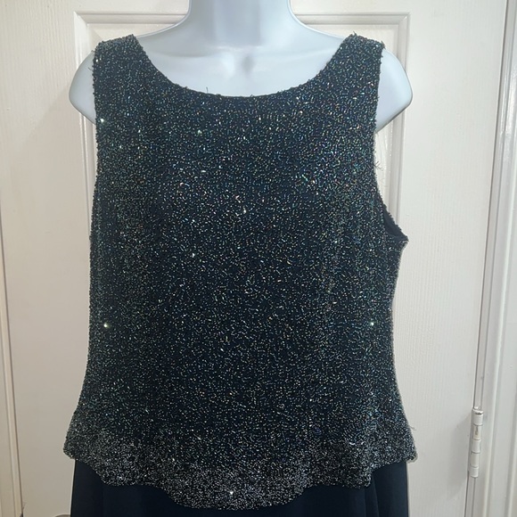 Floor Length Formal Dress with Bling Top - Picture 2 of 15